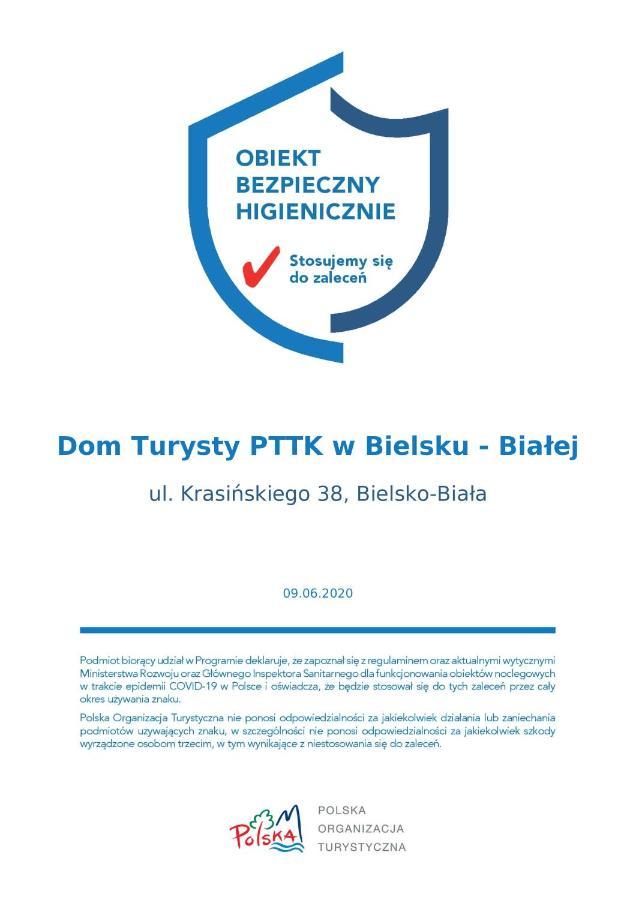 ホテル Dom Turysty Pttk W Bielsku - Bialej ビエルスコ・ビアバ エクステリア 写真